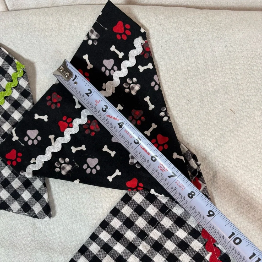 Handmade‎ Christmas Dog Collar Bandanas Set of 3 – Size Small 8